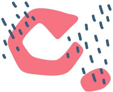 Freeform el çizimi organik element pastel renk şeması en az dekorasyon unsurları boho stili sanat