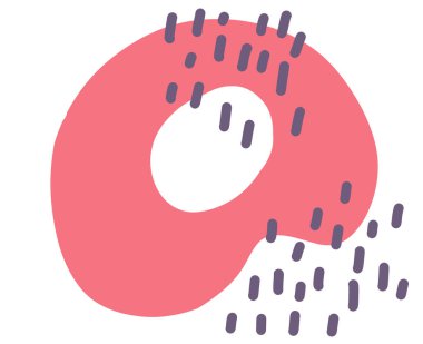 Freeform el çizimi organik element pastel renk şeması en az dekorasyon unsurları boho stili sanat