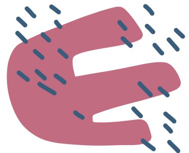 Freeform el çizimi organik element pastel renk şeması en az dekorasyon unsurları boho stili sanat