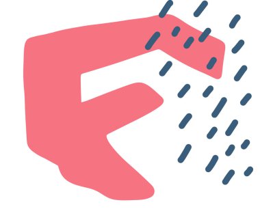 Freeform el çizimi organik element pastel renk şeması en az dekorasyon unsurları boho stili sanat