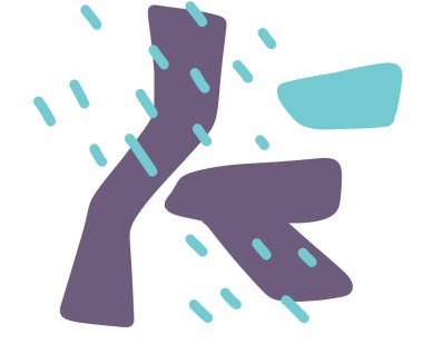 Freeform el çizimi organik element pastel renk şeması en az dekorasyon unsurları boho stili sanat