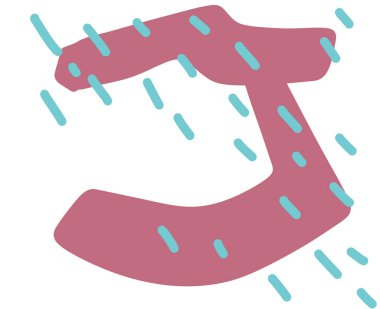 Freeform el çizimi organik element pastel renk şeması en az dekorasyon unsurları boho stili sanat