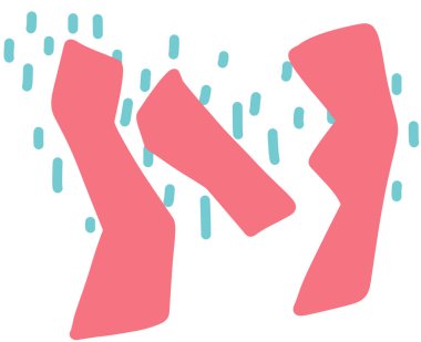 Freeform el çizimi organik element pastel renk şeması en az dekorasyon unsurları boho stili sanat