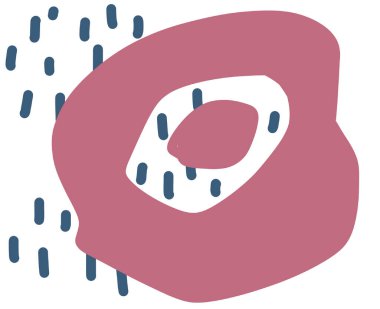 Freeform el çizimi organik element pastel renk şeması en az dekorasyon unsurları boho stili sanat