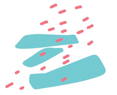 Freeform el çizimi organik element pastel renk şeması en az dekorasyon unsurları boho stili sanat