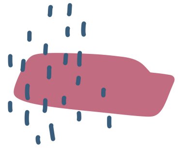 Freeform el çizimi organik element pastel renk şeması en az dekorasyon unsurları boho stili sanat