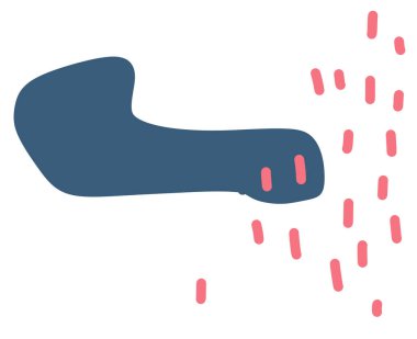 Freeform el çizimi organik element pastel renk şeması en az dekorasyon unsurları boho stili sanat