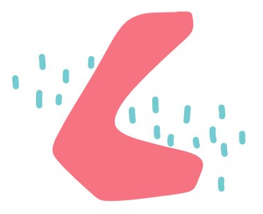 Freeform el çizimi organik element pastel renk şeması en az dekorasyon unsurları boho stili sanat