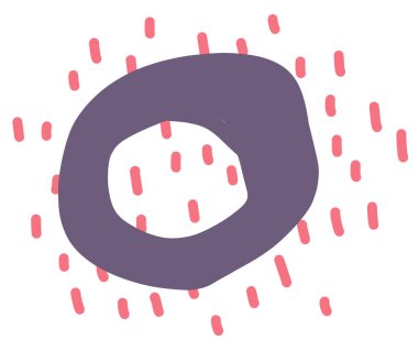 Freeform el çizimi organik element pastel renk şeması en az dekorasyon unsurları boho stili sanat