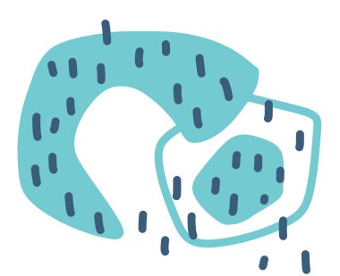 Freeform el çizimi organik element pastel renk şeması en az dekorasyon unsurları boho stili sanat