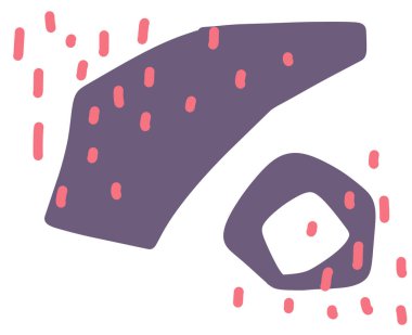 Freeform el çizimi organik element pastel renk şeması en az dekorasyon unsurları boho stili sanat