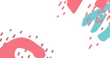 Freeform el çizimi organik element pastel renk şeması asgari dekorasyon unsurları banner tarzı sanat