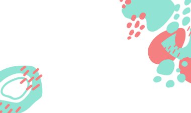 KId pastel eğlenceli rengarenk özgür form organik boho doodle el çizim illüstrasyon afişi ögesi