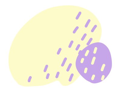 Dekorasyon çizimi için yumuşak organik damlacık pastel elementler