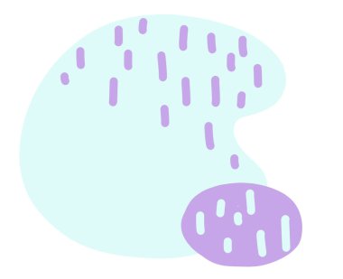 Dekorasyon çizimi için yumuşak organik damlacık pastel elementler