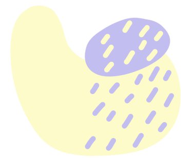 Dekorasyon çizimi için yumuşak organik damlacık pastel elementler