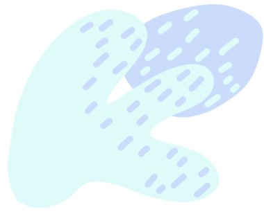 Dekorasyon çizimi için yumuşak organik damlacık pastel elementler