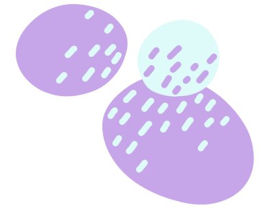 Dekorasyon çizimi için yumuşak organik damlacık pastel elementler