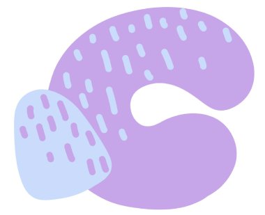 Dekorasyon çizimi için yumuşak organik damlacık pastel elementler