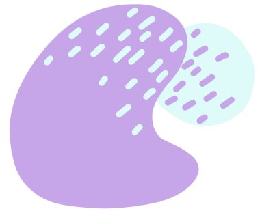 Dekorasyon çizimi için yumuşak organik damlacık pastel elementler