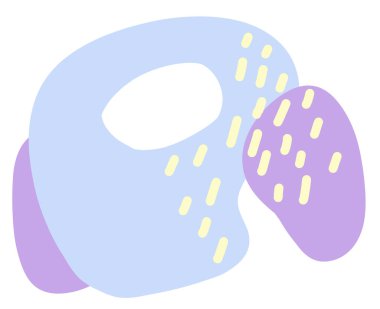 Dekorasyon çizimi için yumuşak organik damlacık pastel elementler