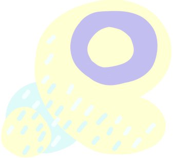 Dekorasyon çizimi için yumuşak organik damlacık pastel elementler