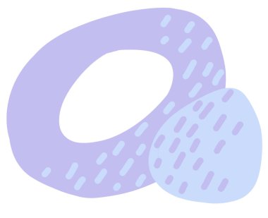 Dekorasyon çizimi için yumuşak organik damlacık pastel elementler