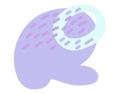 Dekorasyon çizimi için yumuşak organik damlacık pastel elementler