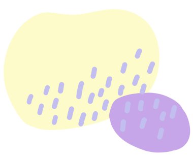 Dekorasyon çizimi için yumuşak organik damlacık pastel elementler