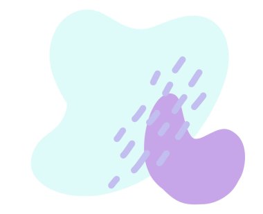 Dekorasyon çizimi için yumuşak organik damlacık pastel elementler