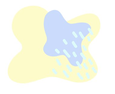 Dekorasyon çizimi için yumuşak organik damlacık pastel elementler