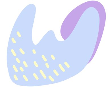 Dekorasyon çizimi için yumuşak organik damlacık pastel elementler