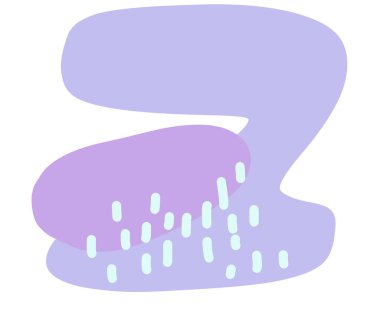 Dekorasyon çizimi için yumuşak organik damlacık pastel elementler