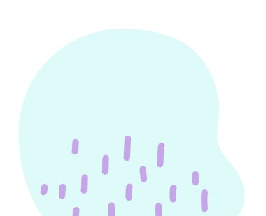 Dekorasyon çizimi için yumuşak organik damlacık pastel elementler