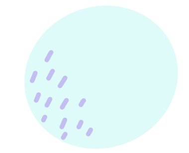 Dekorasyon çizimi için yumuşak organik damlacık pastel elementler