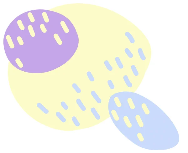 Soft Organic Shape Blob Pastel Form Elements Decoration Illustration Set — Stock Photo, Image