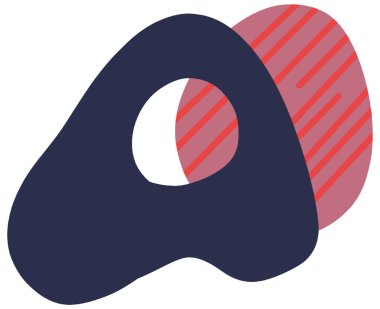 El çizimi çakıl taşı ve paralel çizgiler kalça organik sanat soyut elementleri