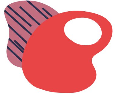 El çizimi damlası ve paralel grafik çizgileri kalça organik sanat soyut elementleri