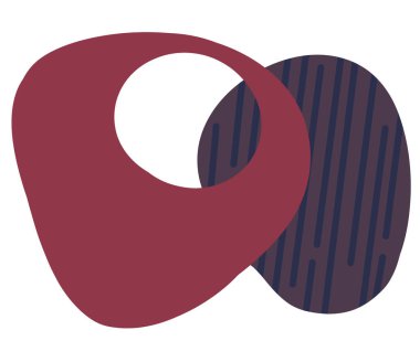 El çizimi damlası ve paralel grafik çizgileri kalça organik sanat soyut elementleri