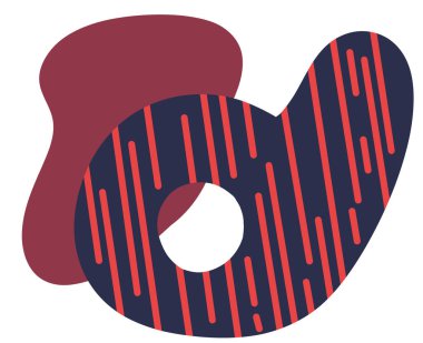 El çizimi damlası ve paralel grafik çizgileri kalça organik sanat soyut elementleri