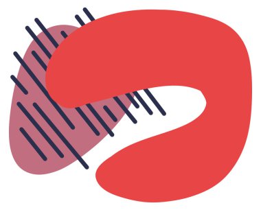 El çizimi damlası ve paralel grafik çizgileri kalça organik sanat soyut elementleri