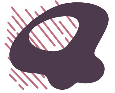 El çizimi damlası ve paralel grafik çizgileri kalça organik sanat soyut elementleri