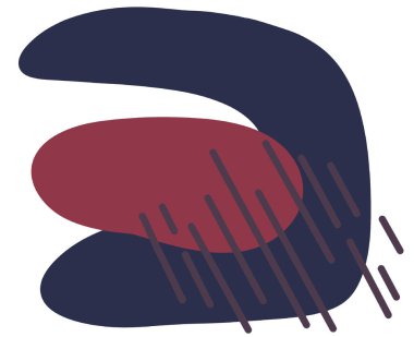 El çizimi çakıl taşı ve paralel çizgiler kalça organik sanat soyut elementleri