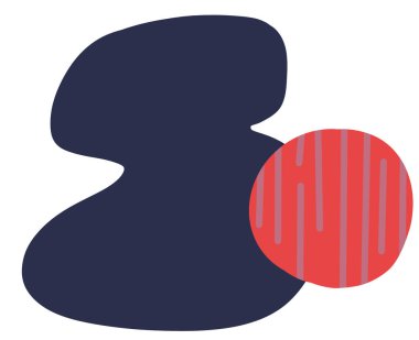 El çizimi damlası ve paralel grafik çizgileri kalça organik sanat soyut elementleri