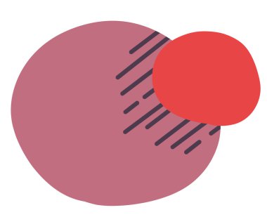 El çizimi damlası ve paralel grafik çizgileri kalça organik sanat soyut elementleri