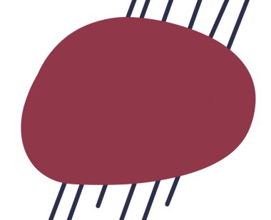 El çizimi çakıl taşı ve paralel çizgiler kalça organik sanat soyut elementleri