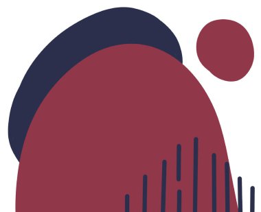 El çizimi damlası ve paralel grafik çizgileri kalça organik sanat soyut elementleri