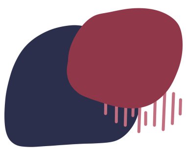 El çizimi damlası ve paralel grafik çizgileri kalça organik sanat soyut elementleri