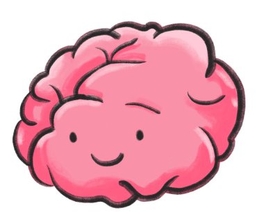 Sağlıklı güçlü beyin pozitif akıl soyut el çizimi karikatür çizim sanatı