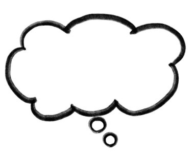 Metin illüstrasyon kavramı için baloncuk çizgi film ana hatlarını düşünmek boş alan